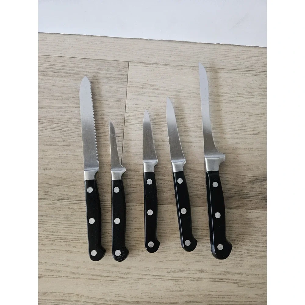 Henckels International Knife Block Set Stainless Steel Kitchen Cutlery + Extras